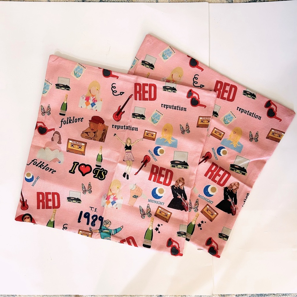 New Taylor Swift Pillow Cases/Covers Swag with Invisible Zipper 16” Square